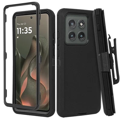 THOUSAND GEAR For Motorola Edge 2025 Case with Belt Clip Holster Heavy Duty Shockproof Cover