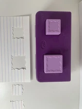 Creative Memories Picture Frame/Fancy Square Dual Punch 7/8”, 1  1/8” Purple