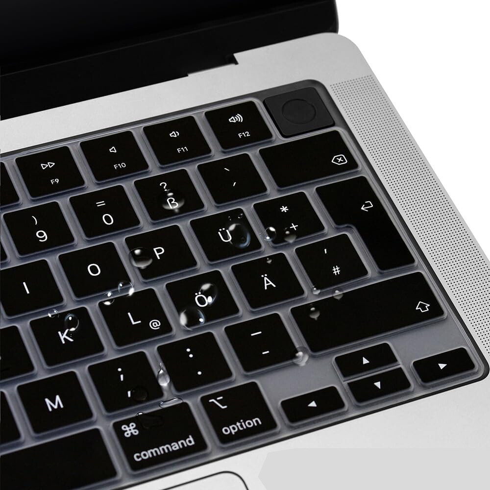 Copritastiera In Silicione Per MacBook Air/Pro M1/M2 - Layout US/ANSI, Nero, Anti-sporcizia