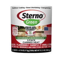 Sterno Fuel Cans - 2.25 Hour Burn, 2 Pack Chafing Dish Fuel Can Burners