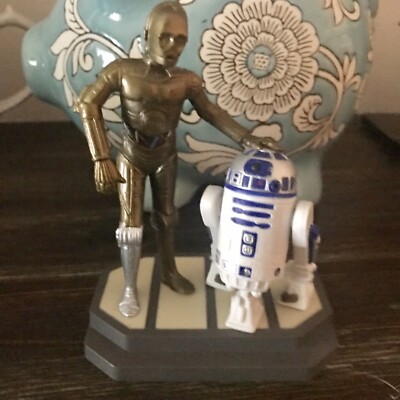R2-D2 & C3PO Figurines Plastic Excellent Condition 5  In. Star Wars Lucas Films