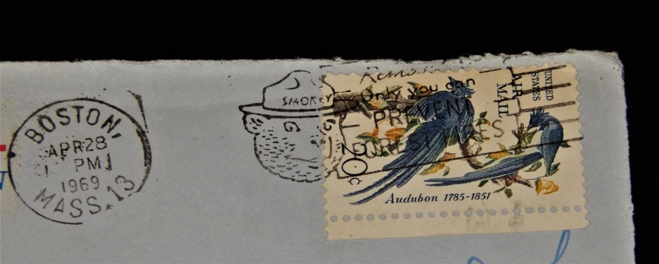 Vintage Cover,CHESTNUT HILL,MA, AIRMAIL,1969,"Smokie The Bear",To London SW-1,UK - Image 2 of 4