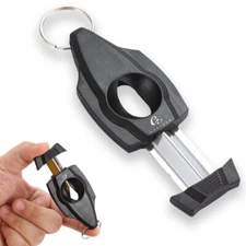 Galiner Cigar V-Cutter Viper Travel Scissors Stainless Steel With Key Ring Black