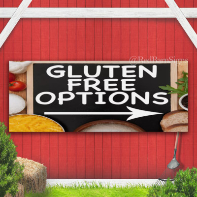 GLUTEN FREE OPTIONS One-Sided Banner Signs with Grommets