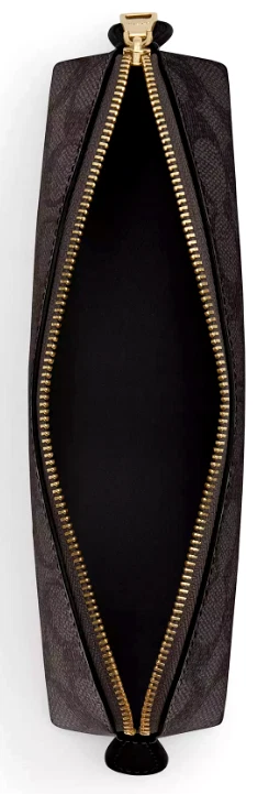 🤎Estuche para lápices Coach - CZ206 nogal (marrón) negro lona exclusiva - nuevo con etiquetas Foto 2 de 2