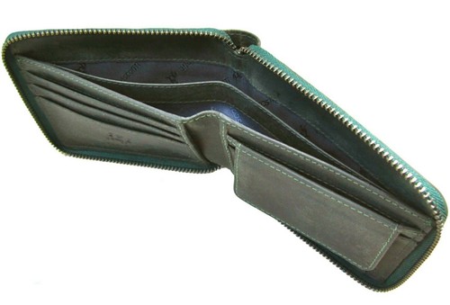 Cartera de cuero para hombre RFID cremallera alrededor Visconti Hunter diseño de calidad nueva en caja 702 - Imagen 14 de 20