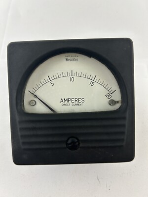 Weschler Electric 409C530A16 Panel Meter 0-20 DCA Amps RX351 CCA