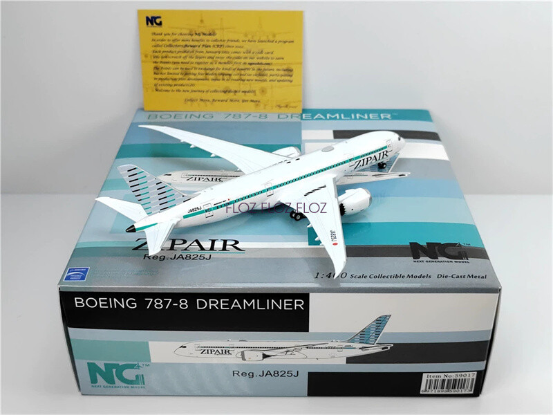 NG Models ZIPAIR for Boeing B787-8 DREAMLINER JA825J 1:400 Aircraft Pre-built