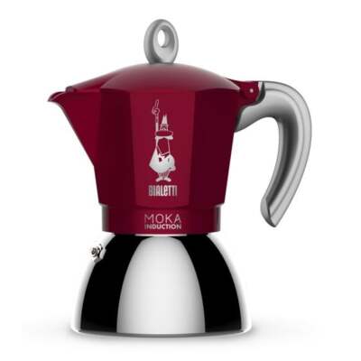 Bialetti Moka Induction Espressokocher 6 Tassen rot 0006946