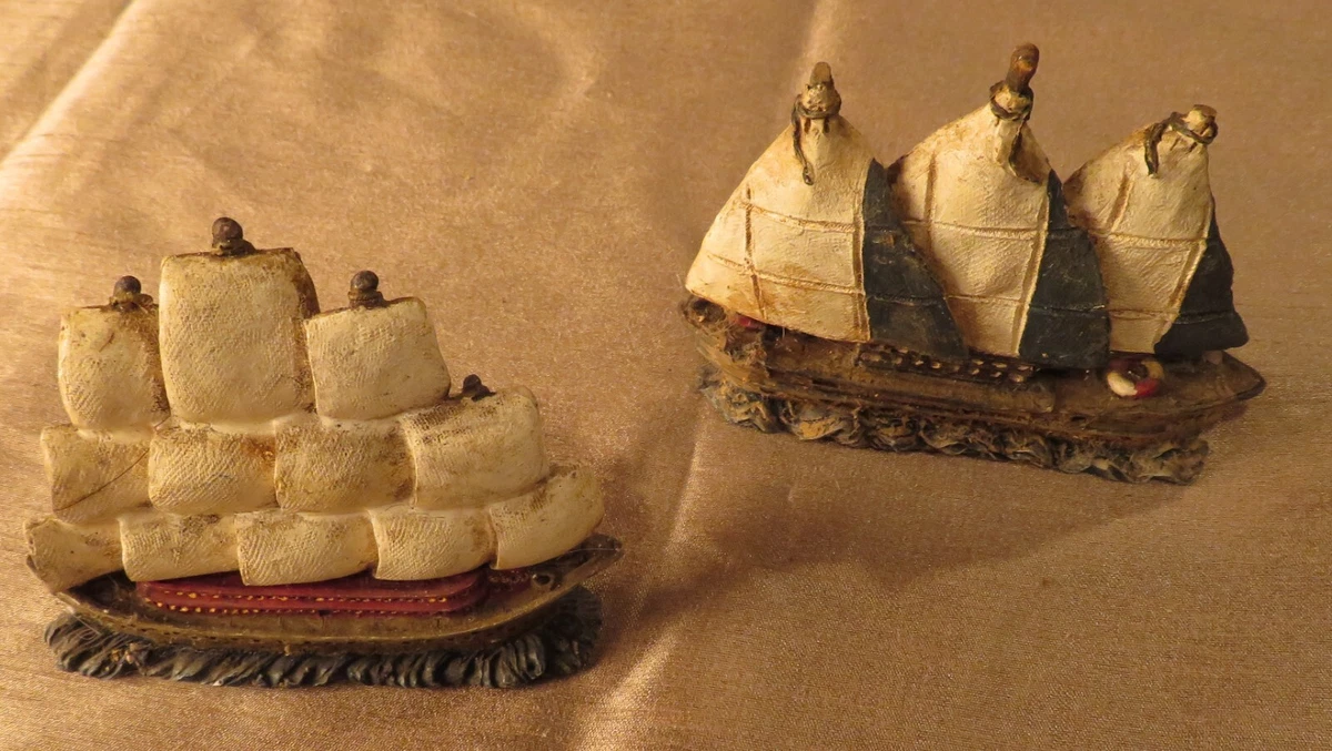 Lot of Metal Wooden and Plaster Sail Boats eBay