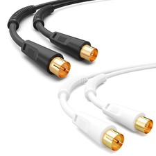 Antennenkabel TV 8K 4K UHD Anschlusskabel HQ Koaxialkabel Koax Stecker Buchse HD