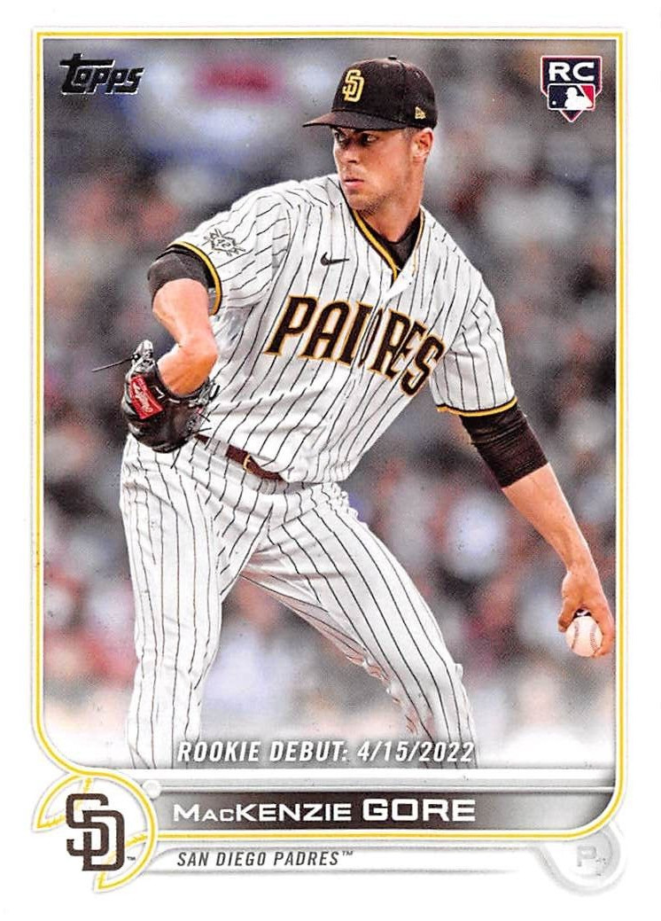 2022 Topps Update #US294 MacKenzie Gore RC Rookie Card San Diego Padres 💎⚾💎
