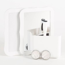 U Brands Magnetic Modern Scallop Accessory Locker Kit - White New in Packaging