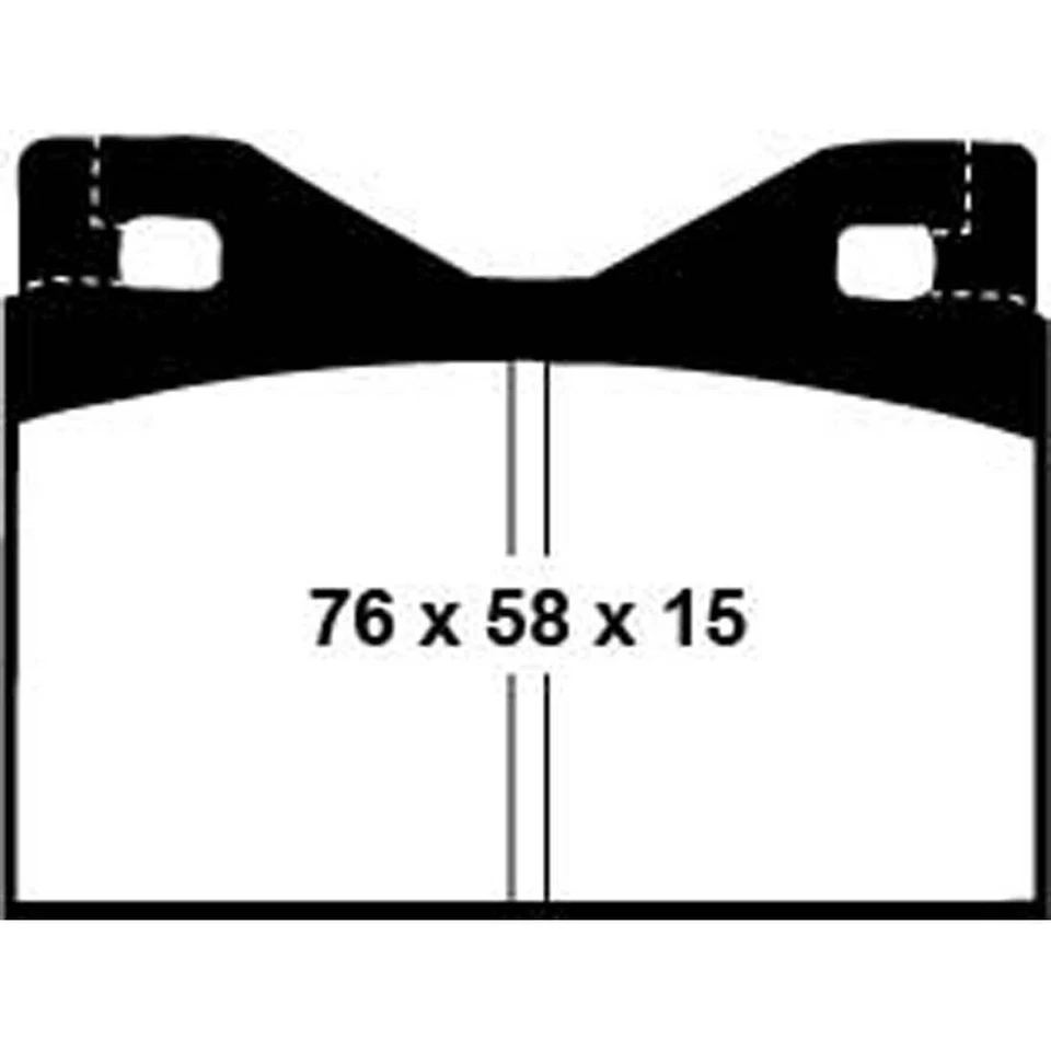 Pastillas de freno traseras EBC Redstuff EBC102137 para Ferrari 365 GT4BB 400 i 412 i Daytona - Imagen 2 de 4