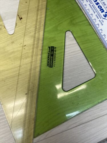 Vintage Lot Architect Drafting Drawing Templates Guides Rulers Compass - Picture 8 of 16