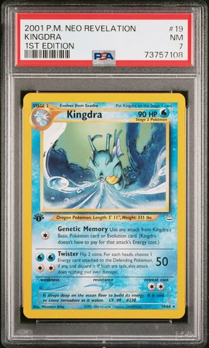 Kingdra (1st Edition) graded PSA 7 for sale on eBay