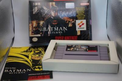 Batman Returns SNES SUPER BOX INSERT CIB manual COMPLETE