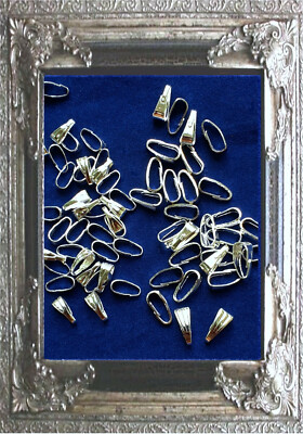 ANHÄNGERSCHLAUFE 7x3,5/ 8x3,5mm silber 25/50/100 COLLIERSCHLAUFE ÖSE VERBINDER
