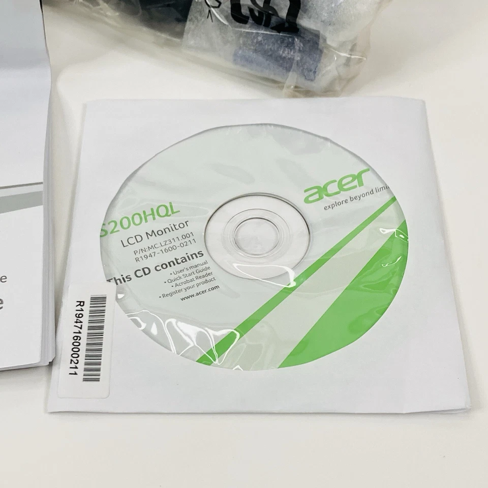 Acer S200HQL  19.5" CB 1080p 60Hz LED Backlit LCD Monitor  VGA BRAND NEW COMPLET - Image 3 of 4