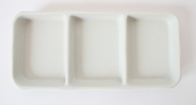 Mino ware Japanese Ceramics Three Section Plate Pearl White made in Japan (L)