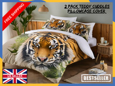 3D Animal Print Duvet Cover Set with Matching Pillowcase Soft Single Double King