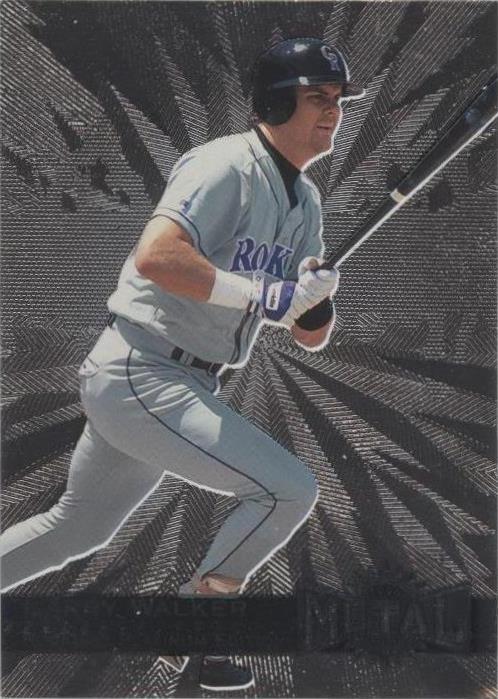 1996 Fleer Metal Universe LARRY WALKER Platinum Edition #159 Rockies HOF