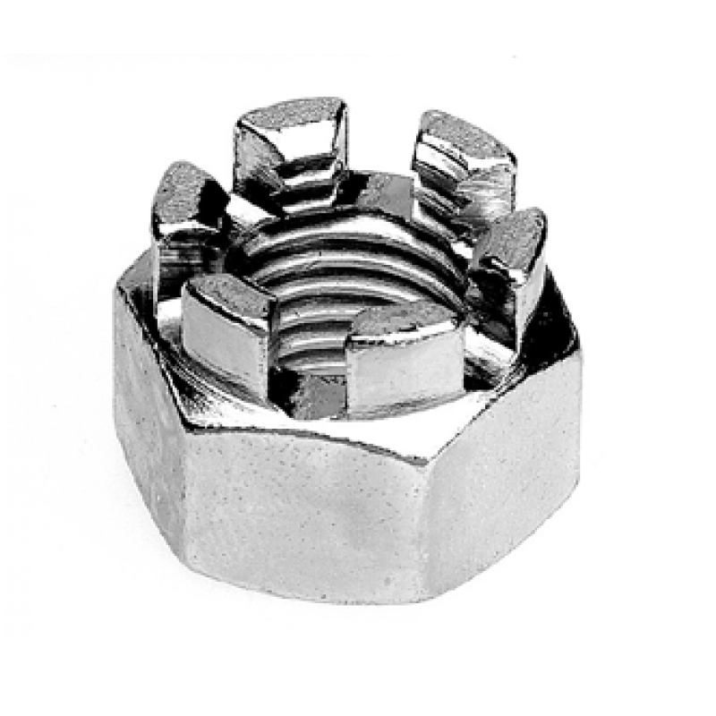 UNF Castle Slotted Hexagon All Metal Lock Nut Steel eBay