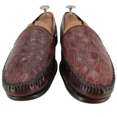 Vintage Bragano Cole Haan Alligator Crocodile Caiman Italy Leather