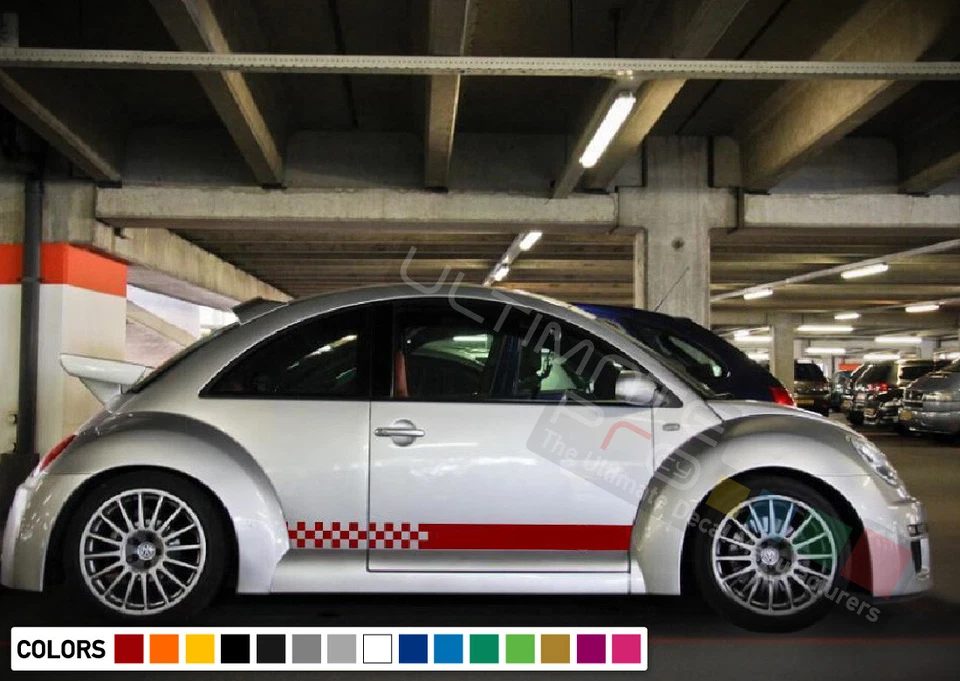 Car Sticker Kit For Volkswagen VW Beetle Side Door Stripe Mirror Step Body Decal - Image 3 of 4