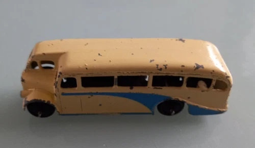 Vintage Original Dinky  29E  Half Cab Coach /  Cream & Blue