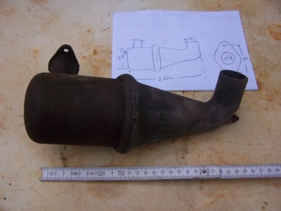 Auspuff f. Stationärmotor EL65 DUZ Holder Bungarz Stamo
