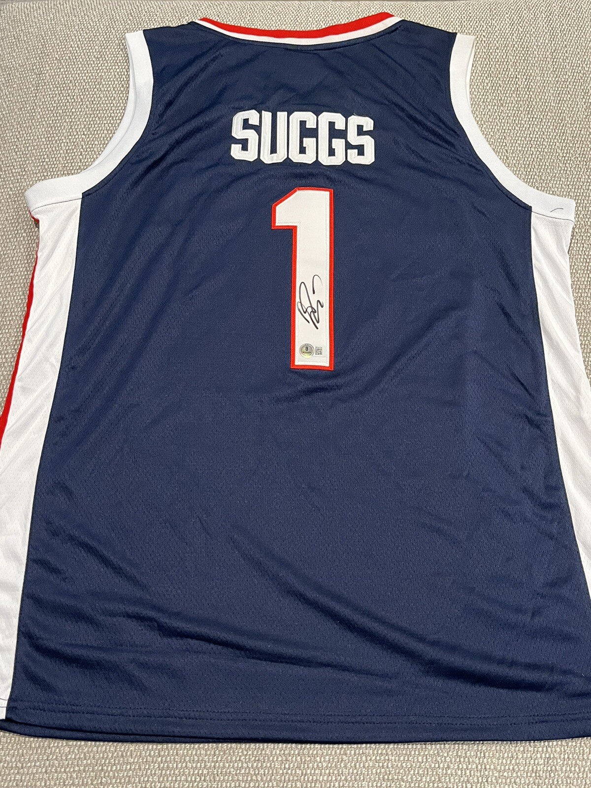BECKETT COA JALEN SUGGS Signed Autographed Gonzaga Bulldogs Basketball Jersey 