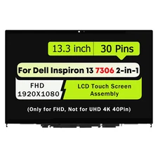 FHD LCD Touch Screen Assembly W/Bezel for Dell Inspiron 7306 2-in-1 0H1MJ8 VM8JR