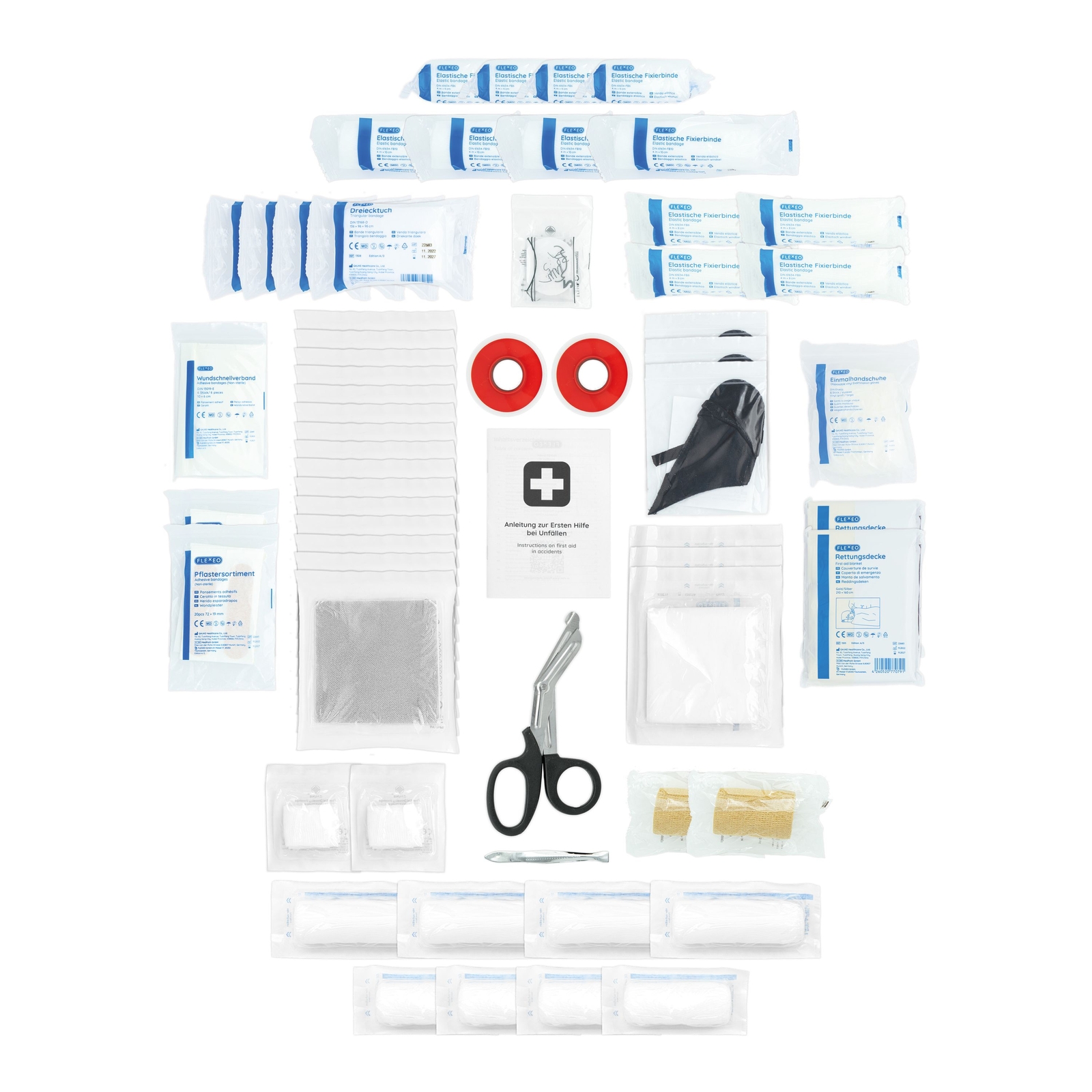 FLEXEO | ÖNORM Z1020 Typ2 | Erste-Hilfe Koffer | Nachfüllset | Füllung