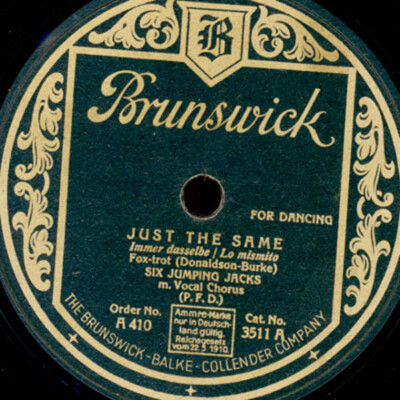 SIX JUMPING JACKS (HARRY RESER) Just the same / I wonder how I look..78rpm S8575