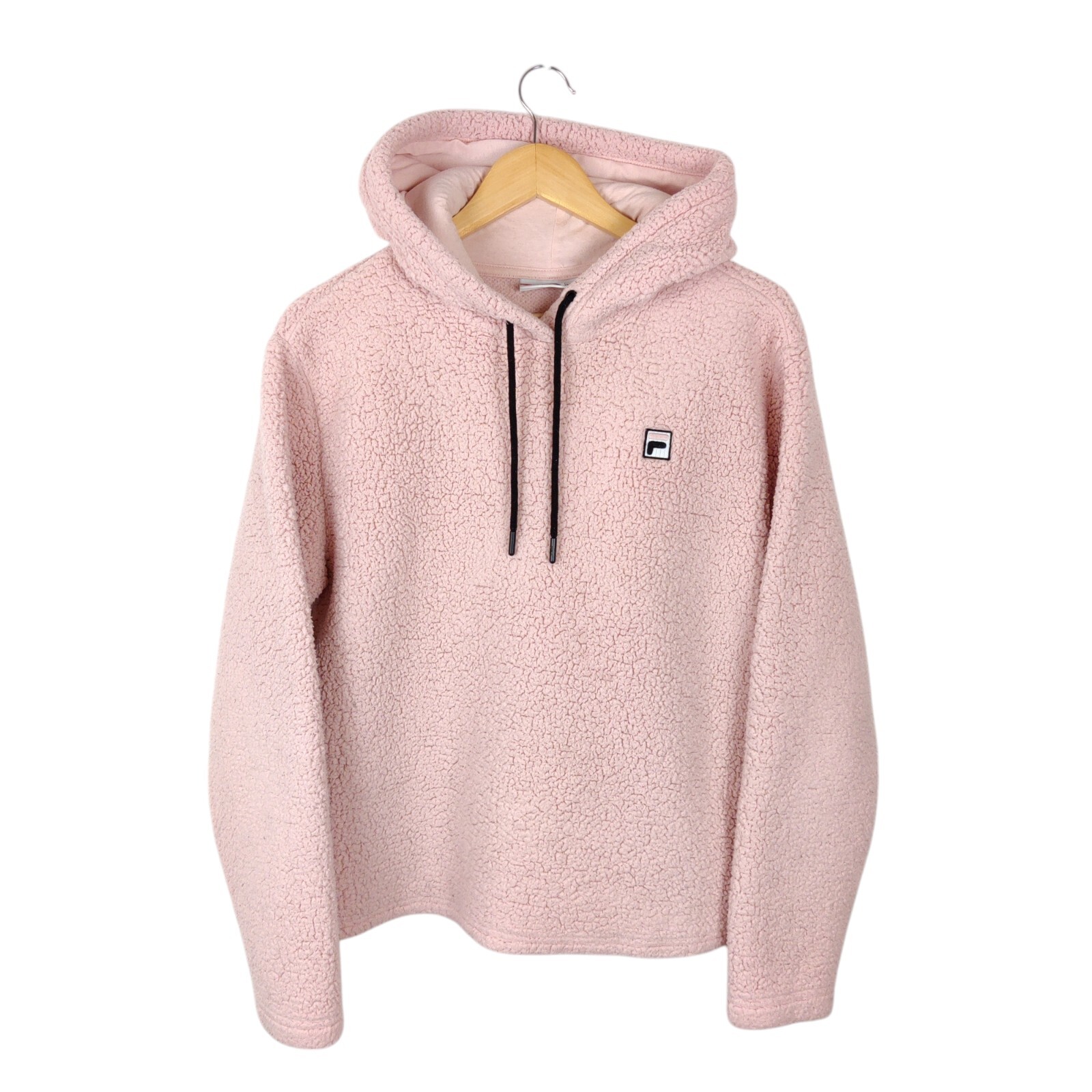 Felpa con cappuccio donna Fila rosa in pile Teddy taglia media