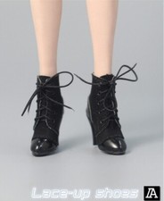 1/6 Female Black Ankle Boots For 12" TBLeague Hot Toys PHICEN Female Figure Body