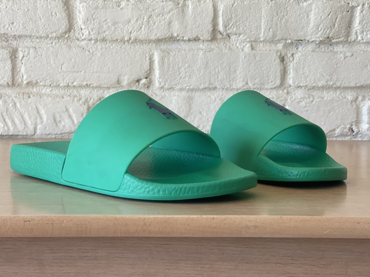 Polo Ralph Lauren Polo sport Slides/Sandals Sz 11 Men Green New Green Polo Ralph Lauren Sandals and Slides for Men | Lyst main image 3