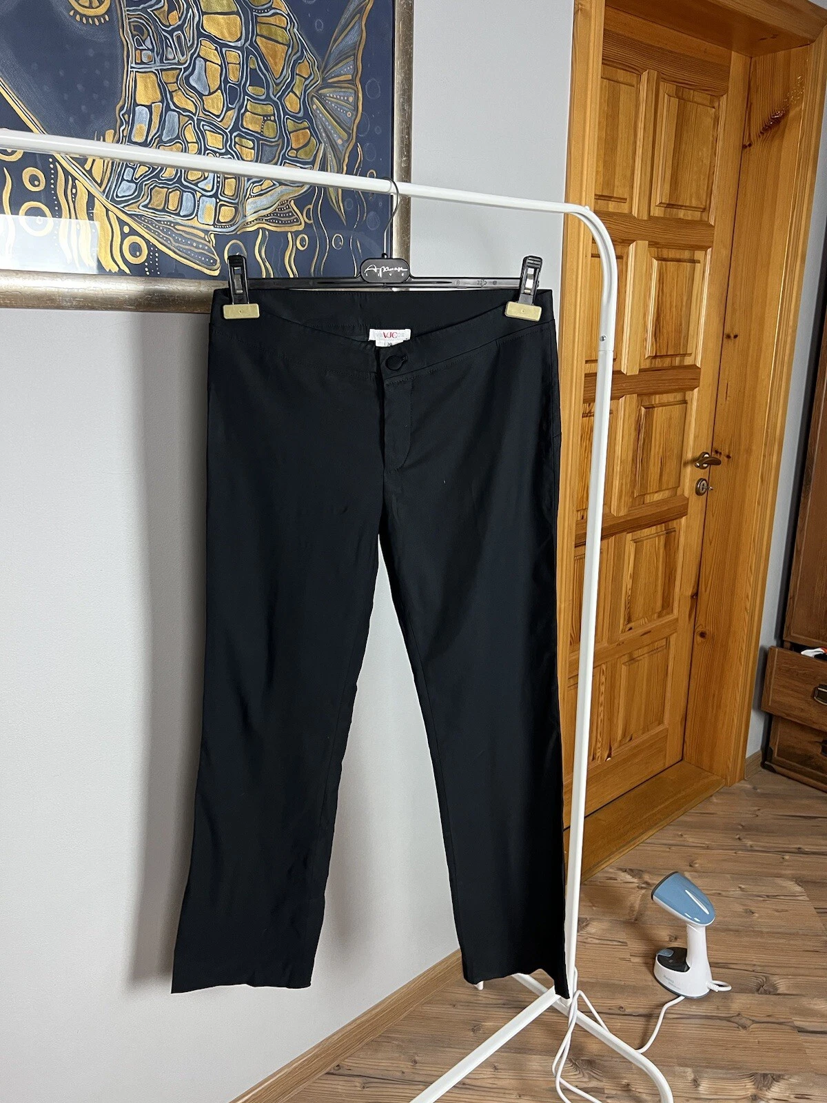Versace Jeans Couture vintage abito donna dritto seta pantaloni dritti taglia 30 44