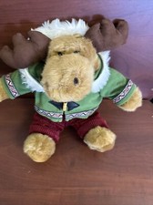 Dan Dee Collector's Choice 14  Christmas Brown Moose Eskimo EUC