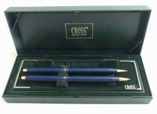 Cross Ladies Blue Ballpoint Pen  0.5 Pencil Set  Blue Pouch 244105 