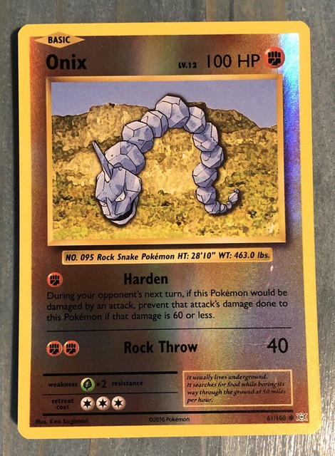 Reverse Holo Onix 61 108 Pokemon XY Evolutions Mint EBay