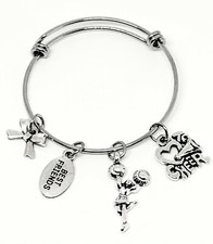 Cheerleading Bracelet, BEST FRIENDS, Cheerleading Jewerly Cheer Gift Cheer Bow