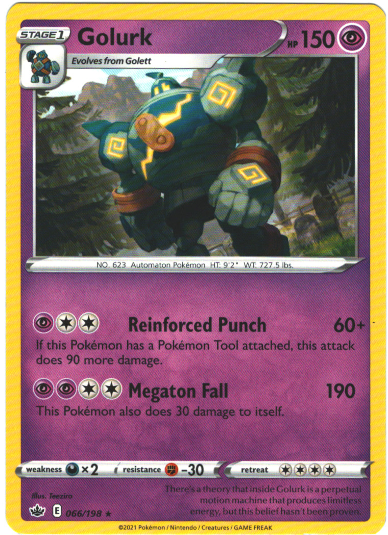 Golurk 66/198 Chilling Reign Regular Rare Pokemon Card TCG 066/198 Unlimited
