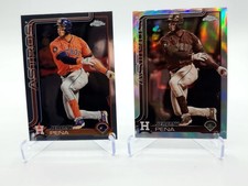 2- 2025 Topps Chrome Jeremy Pena Sepia Refractor & Base #239 Astros⚾️⚾️⚾️⚾️⚾️⚾️⚾
