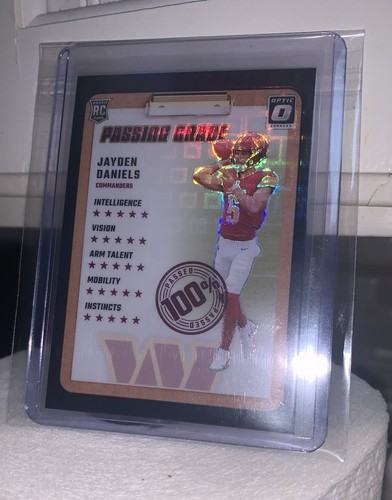 Jayden Daniels [Black Pandora] #2 2024 Panini Donruss Optic Passing Grade card