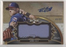 2013 Topps Triple Threads Unity Jumbo Relics 48/99 Mike Olt #UAJR-MO5 Auto 5lp