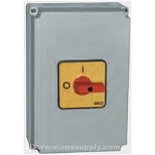 Baco Controls 0172262 50A 3P Disc Sw, Encl, Yel/Red Pad MFGD
