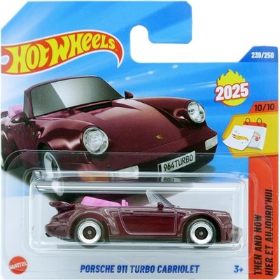 Collectible 1:64 Porsche 911 Turbo Cabriolet [Burgundy] - Limited Edition 2025