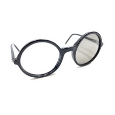 Vintage Retro Polished Black Round Sunglasses Frames 140 France Designer